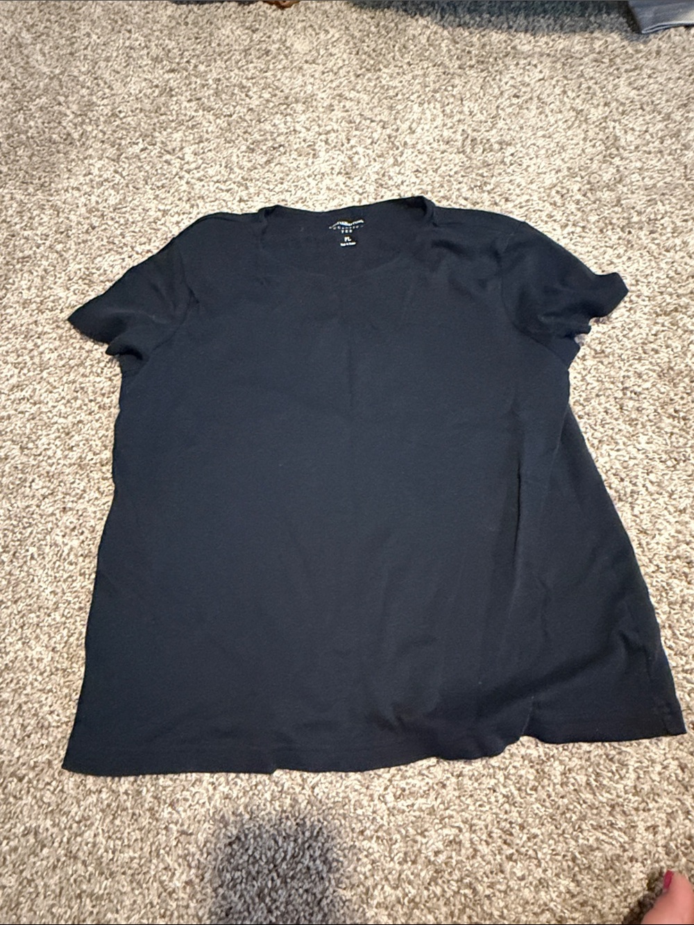 croft & barrow Black Short Sleeve Crew Neck Tee